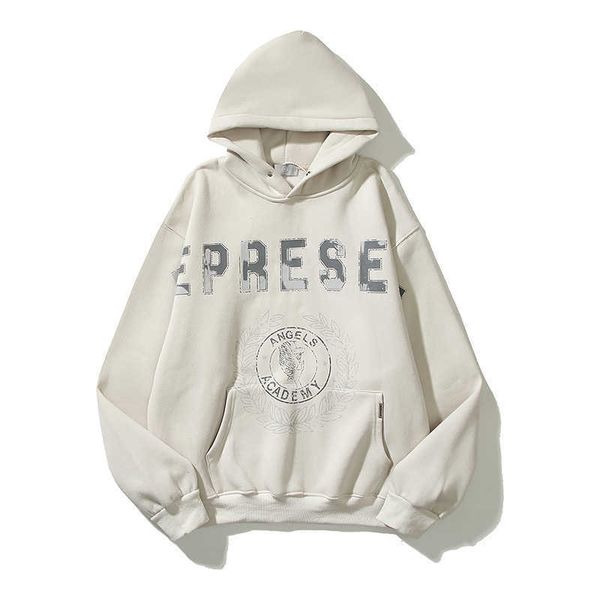 2023 men's and women's hoodies fashion western european brand designer represne new power by angel college printed vintage worn, Black
2023 men's and women's hoodies fashion western european brand designer represne new power by angel college printed vintage worn, Black