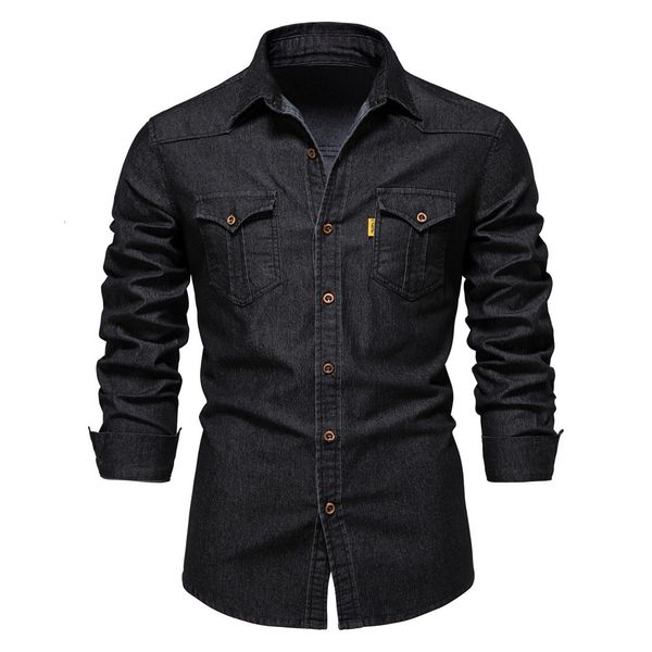 men's casual shirts spring denim shirts men long sleeve cotton cowboy mans shirts fashion solid color slim fit jeans shirt for men 2302, White;black
men's casual shirts spring denim shirts men long sleeve cotton cowboy mans shirts fashion solid color slim fit jeans shirt for men 2302, White;black