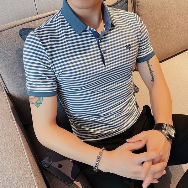 men's polos business casual polo shirt men striped lapel t-shirts spring summer 2023 slim short-sleeved clothing s-4xl, White;black
men's polos business casual polo shirt men striped lapel t-shirts spring summer 2023 slim short-sleeved clothing s-4xl, White;black