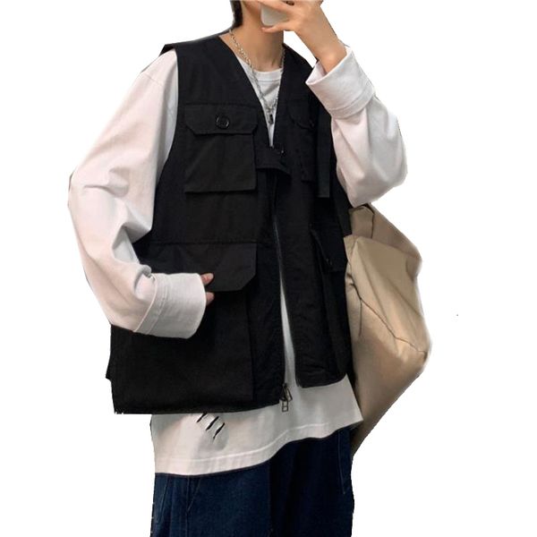 men's vests spring summer mens fashion tooling vest homme streetwear sleeveless jacket gilet thin multipocket outdoors tactical coat 23, Black;white
men's vests spring summer mens fashion tooling vest homme streetwear sleeveless jacket gilet thin multipocket outdoors tactical coat 23, Black;white