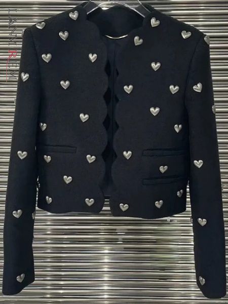 womens jackets lanmrem long sleeve heart beading jacket woman v neck black color chic female streetwear fashion spring 2r2279 230223, Black;brown
womens jackets lanmrem long sleeve heart beading jacket woman v neck black color chic female streetwear fashion spring 2r2279 230223, Black;brown