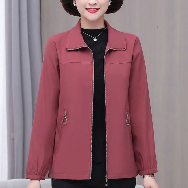 women's jackets coat 2023 spring autumn windbreaker longsleeved jacket loose short fashion mother zipper pocket outwear 230223, Black;brown
women's jackets coat 2023 spring autumn windbreaker longsleeved jacket loose short fashion mother zipper pocket outwear 230223, Black;brown