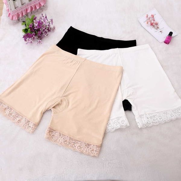 women's safety pants medium size anti-light summer three-point modal women's underwear lace leggings, Black;white
women's safety pants medium size anti-light summer three-point modal women's underwear lace leggings, Black;white