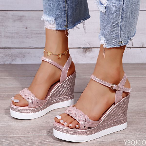 sandal summer wedge heel platform strap open toe chunky bottom casual shoes gold silver pink sandals 10cm 230223, Black
sandal summer wedge heel platform strap open toe chunky bottom casual shoes gold silver pink sandals 10cm 230223, Black