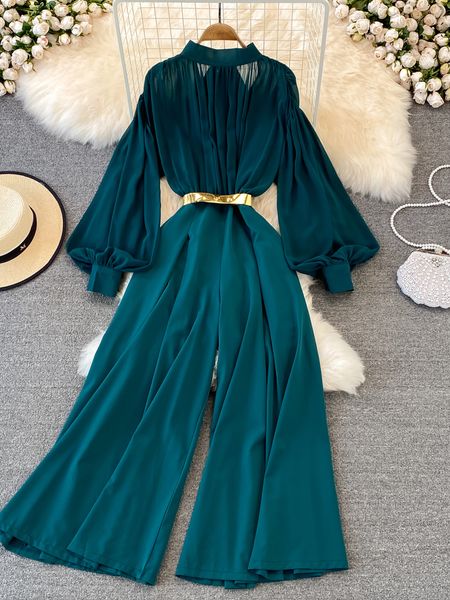 women's jumpsuits rompers vintage women jumpsuits autumn lantern long sleeve stand collar high waist wide leg draped romper female eleg, Black;white
women's jumpsuits rompers vintage women jumpsuits autumn lantern long sleeve stand collar high waist wide leg draped romper female eleg, Black;white