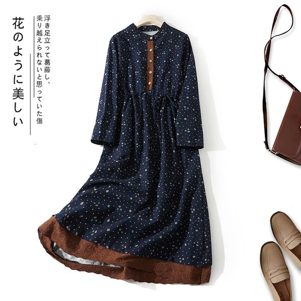 casual dresses print floral patchwork lace vintage autumn draw string office lady outdoor work fashion women spring 230223, Black;gray
casual dresses print floral patchwork lace vintage autumn draw string office lady outdoor work fashion women spring 230223, Black;gray