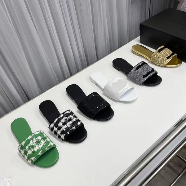 designer luxury round toe slides slippers women classic satin electric embroidery catwalk outdoors sandal ladys fashion casual flat fisherma, Black
designer luxury round toe slides slippers women classic satin electric embroidery catwalk outdoors sandal ladys fashion casual flat fisherma, Black
