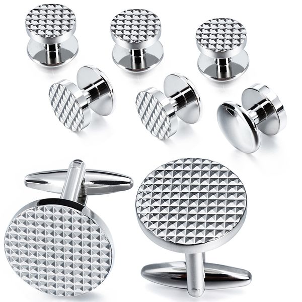 cuff links hawson simple metal links and studs for men fashion round tuxedo shirts buttons set pack with box 230223, Silver
cuff links hawson simple metal links and studs for men fashion round tuxedo shirts buttons set pack with box 230223, Silver