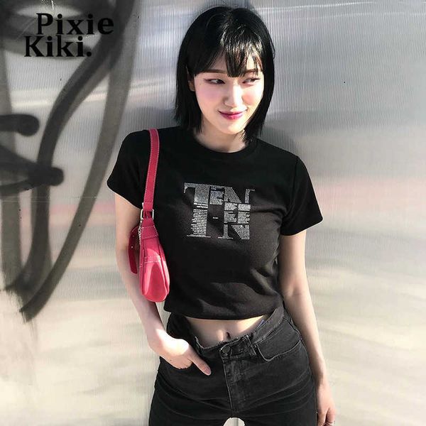 women's t-shirt pixiekiki y2k rhinestone letter graphic t shirts gyaru fashion japanese y2k harajuku streetwear short sleeve crop p76-, White
women's t-shirt pixiekiki y2k rhinestone letter graphic t shirts gyaru fashion japanese y2k harajuku streetwear short sleeve crop p76-, White
