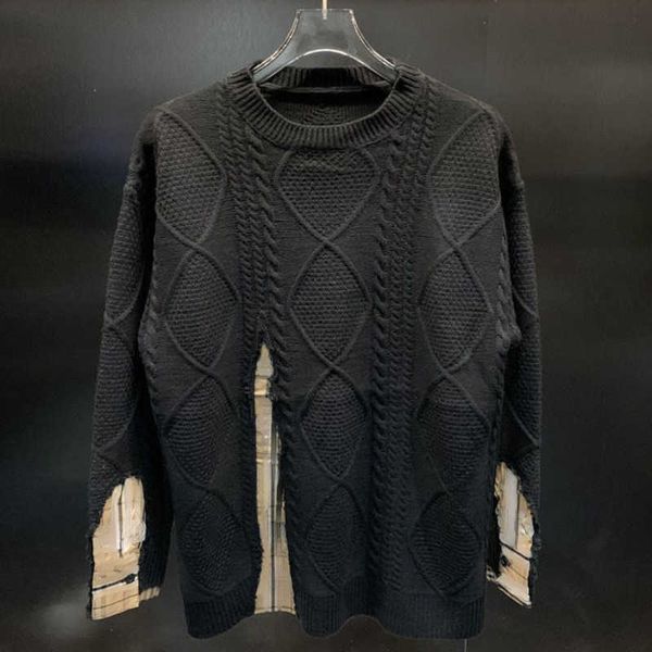 men's plus size sweaters designer hoodie classic plaid patchwork sweatshirt round neck pullover hip hop trendy knitwear men and women l, White;black
men's plus size sweaters designer hoodie classic plaid patchwork sweatshirt round neck pullover hip hop trendy knitwear men and women l, White;black