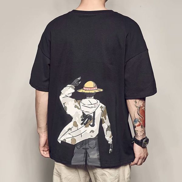 men's tshirts summer men's anime shortsleeved tshirt japanese fashion harajuku boys wild loose clothes 230223, White;black
men's tshirts summer men's anime shortsleeved tshirt japanese fashion harajuku boys wild loose clothes 230223, White;black