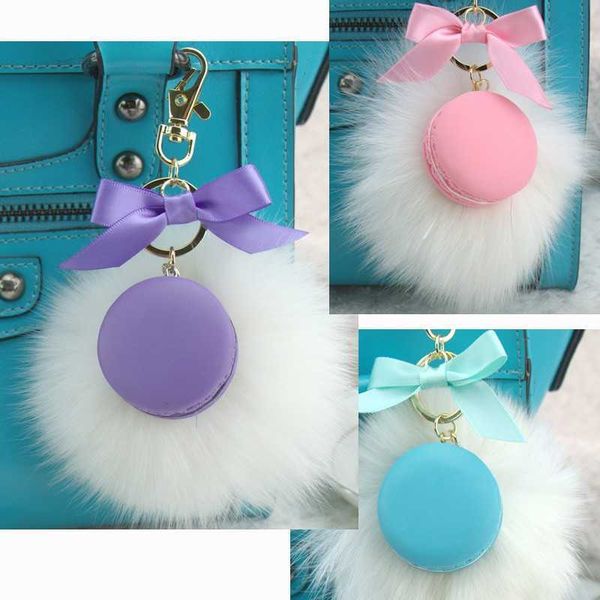 key rings round key chain france macarons keychains rabbit real fur ball key chain with charm candy cake for christmas j230222, Slivery;golden
key rings round key chain france macarons keychains rabbit real fur ball key chain with charm candy cake for christmas j230222, Slivery;golden