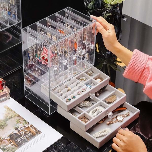 jewelry boxes transparent portable showcase large capacity rings display necklace earring storage dustproof case 230223, Black;white
jewelry boxes transparent portable showcase large capacity rings display necklace earring storage dustproof case 230223, Black;white