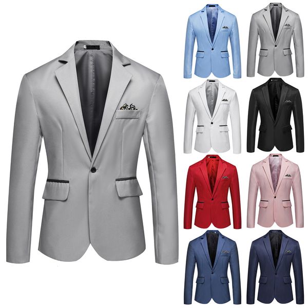 men's suits blazers retro suit for men mens casual autumn and winter trend collar single two buttons slim fit round hem pockett jacket, White;black
men's suits blazers retro suit for men mens casual autumn and winter trend collar single two buttons slim fit round hem pockett jacket, White;black