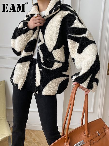 women's jackets eam loose fit black printed thick big size warm jacket lapel long sleeve women coat fashion autumn winter 2023 1df2692, Black;brown
women's jackets eam loose fit black printed thick big size warm jacket lapel long sleeve women coat fashion autumn winter 2023 1df2692, Black;brown