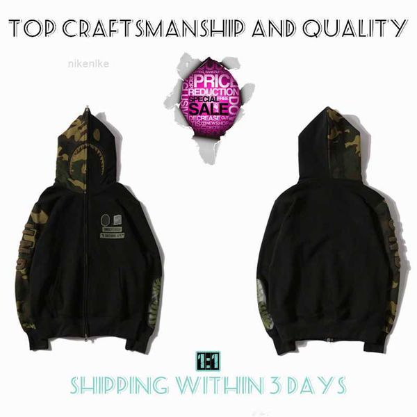 shark full zip mens hoodies tiger jacket craftsmanship designer men women harajuku stylist sweatshirt fashion co-branding camouflage double, Black
shark full zip mens hoodies tiger jacket craftsmanship designer men women harajuku stylist sweatshirt fashion co-branding camouflage double, Black