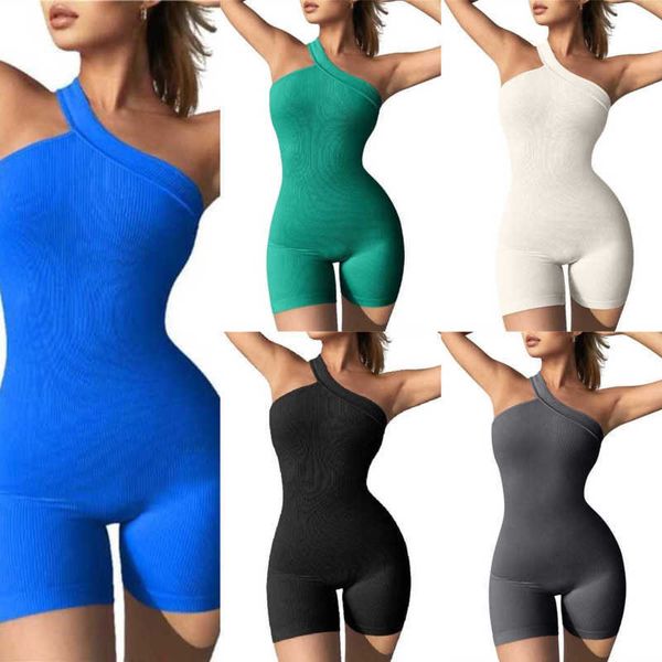 wholesale designer women onesies one-shoulder sleeveless bodysuits slim fitting hip lifting shorts, Black;white
wholesale designer women onesies one-shoulder sleeveless bodysuits slim fitting hip lifting shorts, Black;white