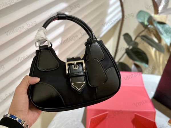 moon bag ladies underarm handbag re-nylon and leather handle shoulder crossbody bags luxurys large buckle with strap closure adjustable stra
moon bag ladies underarm handbag re-nylon and leather handle shoulder crossbody bags luxurys large buckle with strap closure adjustable stra