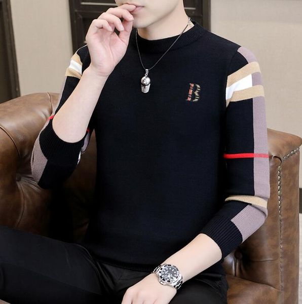 mens sweater thin designer pullover spring plaid sleeve sweater men knitwear men's clothing, White;black
mens sweater thin designer pullover spring plaid sleeve sweater men knitwear men's clothing, White;black