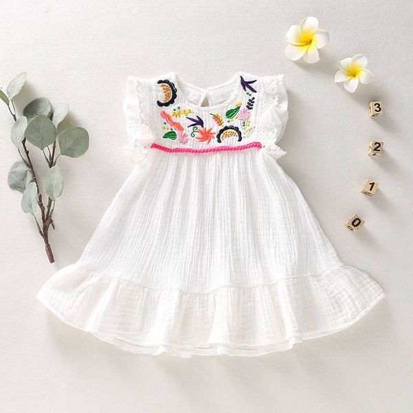 girl's dresses infant baby girls cotton linen dresses pleated short sleeve delicate embroidery swing white dress summer leisure dress z, Red;yellow
girl's dresses infant baby girls cotton linen dresses pleated short sleeve delicate embroidery swing white dress summer leisure dress z, Red;yellow