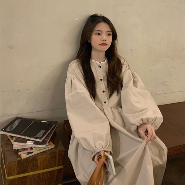 casual dresses sweet japanese style korean puff sleeve dress super fairy college small fresh loose midlength aline skirt 230223, Black;gray
casual dresses sweet japanese style korean puff sleeve dress super fairy college small fresh loose midlength aline skirt 230223, Black;gray