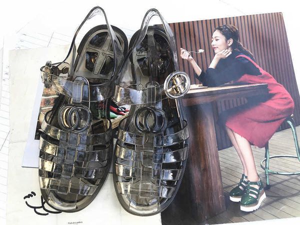 designers sandals 2023 new thick soled gear hollow baotou ladies casual heightening one buckle g roman tide shoes outdoor jelly clear beach, Black
designers sandals 2023 new thick soled gear hollow baotou ladies casual heightening one buckle g roman tide shoes outdoor jelly clear beach, Black