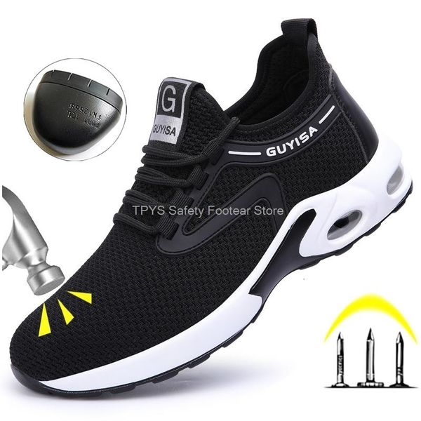 boots guyisa air cushion safety shoes men women breathable steel toe sneaker puncture proof work man protective shoe 230223, Black
boots guyisa air cushion safety shoes men women breathable steel toe sneaker puncture proof work man protective shoe 230223, Black