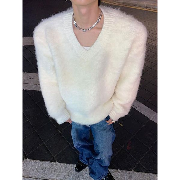 men's tshirts men weaver solid color simple sweater pullover vneck men's loose and lazy genderatmosphere sense 230223, White;black
men's tshirts men weaver solid color simple sweater pullover vneck men's loose and lazy genderatmosphere sense 230223, White;black