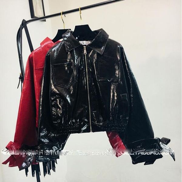 women's jackets send normally women clothes patent leather female glossy fabric pu woman short loose outwear 230222, Black;brown
women's jackets send normally women clothes patent leather female glossy fabric pu woman short loose outwear 230222, Black;brown