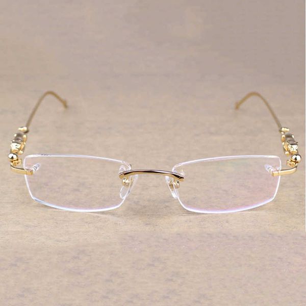 vintage leopard rimless clear glasses stone transparent frame luxury eyewear men accessories eyeglasses new fashion factory sun glasses 70%o, White;black
vintage leopard rimless clear glasses stone transparent frame luxury eyewear men accessories eyeglasses new fashion factory sun glasses 70%o, White;black