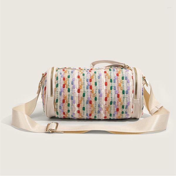 shoulder bags canvas summer fashion designer handbags for women girl casual rainbow colors striped woven barrel shaped
shoulder bags canvas summer fashion designer handbags for women girl casual rainbow colors striped woven barrel shaped