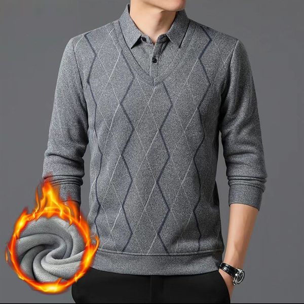 men's polos fashion brand velvet polo shirt men long sleeve winter warm clothing loose fit korean thick men polo shirt plaid graphic sh, White;black
men's polos fashion brand velvet polo shirt men long sleeve winter warm clothing loose fit korean thick men polo shirt plaid graphic sh, White;black