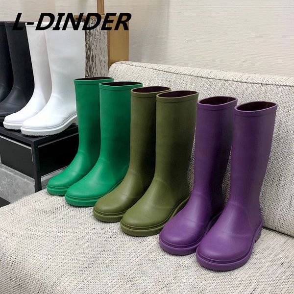 boots autumn rain boot round toe pvc knee high slip on purple green flat knight designer botas mujer fashion runway 230223, Black
boots autumn rain boot round toe pvc knee high slip on purple green flat knight designer botas mujer fashion runway 230223, Black