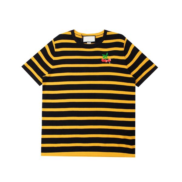 23ss europe tee cherry summer men t shirt stripe women short sleeve streetwear cotton print tshirt, Black;brown
23ss europe tee cherry summer men t shirt stripe women short sleeve streetwear cotton print tshirt, Black;brown