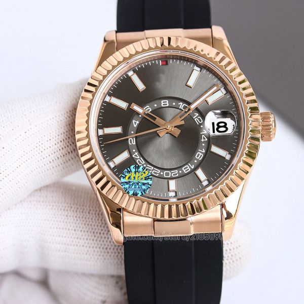 luxury watch mens automatic watchs movement fashion watches stainless steel 42mm luminous rose gold wristwatches montre waterproof skydwelle, Slivery;brown
luxury watch mens automatic watchs movement fashion watches stainless steel 42mm luminous rose gold wristwatches montre waterproof skydwelle, Slivery;brown