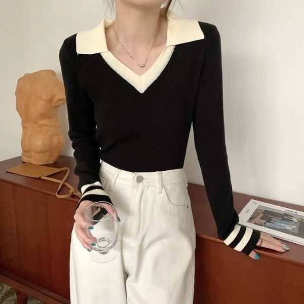 women's blouses shirts yasuk spring autumn fashion casual polo lapel pullover slim tees allmatch simple ofice lady gentle stripe splici, White
women's blouses shirts yasuk spring autumn fashion casual polo lapel pullover slim tees allmatch simple ofice lady gentle stripe splici, White
