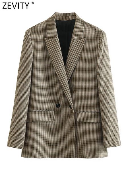women's suits blazers zevity women vintage double breasted notched collar plaid blazer coat femme long sleeve flap pockets outerwear ch, White;black
women's suits blazers zevity women vintage double breasted notched collar plaid blazer coat femme long sleeve flap pockets outerwear ch, White;black