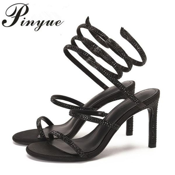 sandals 8cm s woman serpentine legging party shoes roman high heels crystal feminino shoes 230222, Black
sandals 8cm s woman serpentine legging party shoes roman high heels crystal feminino shoes 230222, Black