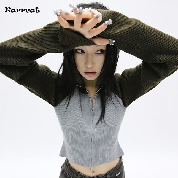 women's knits tees karrcat grunge patchwork turtleneck cardigans vintage knitted coat gothic harajuku ribbed knitwear korean fashion st, White
women's knits tees karrcat grunge patchwork turtleneck cardigans vintage knitted coat gothic harajuku ribbed knitwear korean fashion st, White