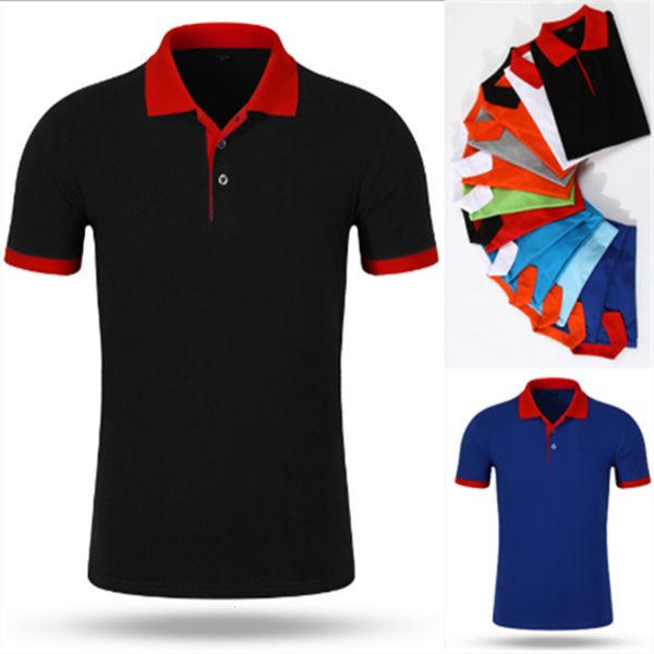 men's polos summer sporty men women turnover neck thin short sleeve candy color two tshirt yf054 230223, White;black 
men's polos summer sporty men women turnover neck thin short sleeve candy color two tshirt yf054 230223, White;black