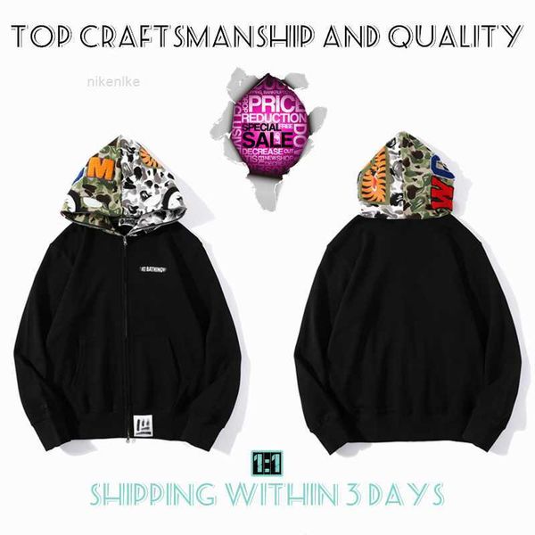 craftsmanship mens hoodies apes hoodie designer jacket shark pullover tiger full zip color harajuku sweatshirt fashion co-branding camouflag, Black
craftsmanship mens hoodies apes hoodie designer jacket shark pullover tiger full zip color harajuku sweatshirt fashion co-branding camouflag, Black
