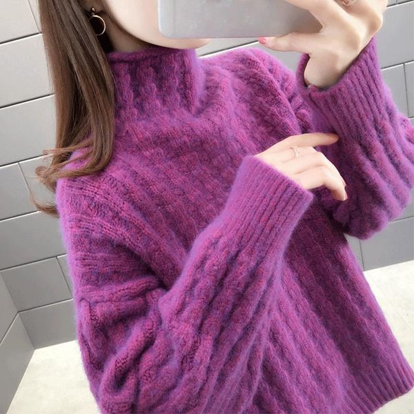 women's sweaters fashion turtleneck knitted solid color all-match sweater women's clothing autumn casual pullovers loose sweet 23, White;black
women's sweaters fashion turtleneck knitted solid color all-match sweater women's clothing autumn casual pullovers loose sweet 23, White;black
