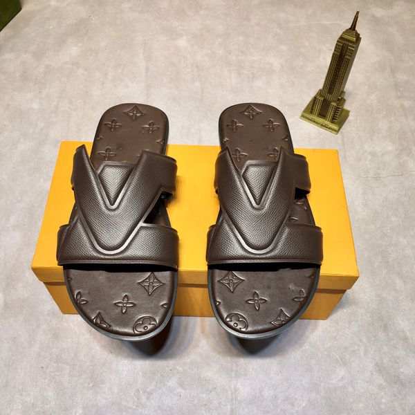 designer slippers beach classic flat sandals luxury summer lady leather flip flops men women slides size 35-44, Black
designer slippers beach classic flat sandals luxury summer lady leather flip flops men women slides size 35-44, Black