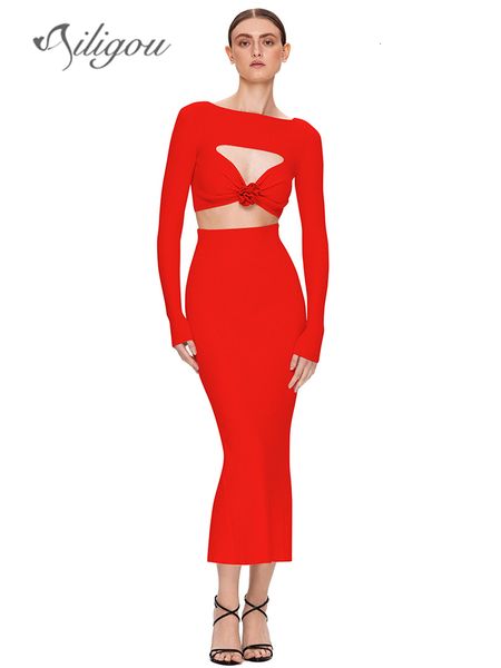 two piece dress ailigou 2023 women's long sleeve short red hollow out flower celebrity skirt bandage cocktail party set vestidos 230222, White
two piece dress ailigou 2023 women's long sleeve short red hollow out flower celebrity skirt bandage cocktail party set vestidos 230222, White
