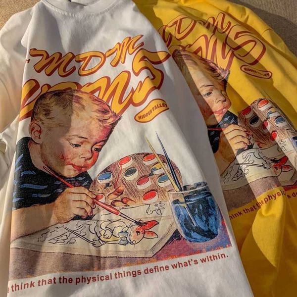 women's t-shirt short-sleeved t-shirt women 2021 new summer harajuku style loose cartoon oil painting printing letters white fashion l2
women's t-shirt short-sleeved t-shirt women 2021 new summer harajuku style loose cartoon oil painting printing letters white fashion l2