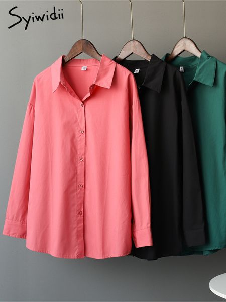 women's blouses shirts syiwidii women's shirt black blouses button up shirt pink korean fashion black cotton 100% vintage green o, White
women's blouses shirts syiwidii women's shirt black blouses button up shirt pink korean fashion black cotton 100% vintage green o, White