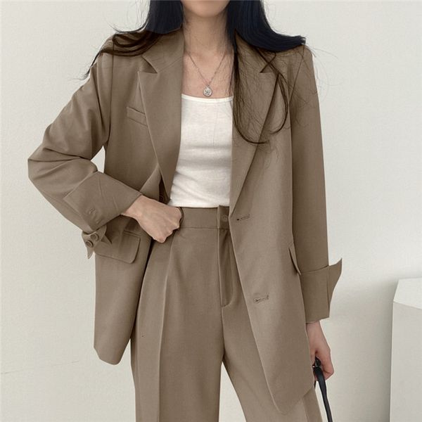 women's suits blazers women casual blazers coats chic loose single breasted office lady pantsuit solid elegant suit and trousers outer, White;black
women's suits blazers women casual blazers coats chic loose single breasted office lady pantsuit solid elegant suit and trousers outer, White;black