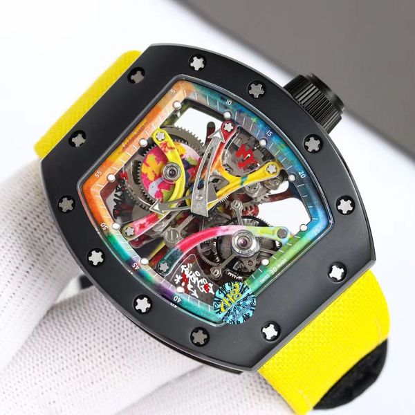 tourbillon series watch rm68-01 colorful graffiti with fully automatic mechanical movement sapphire anti-scratch glass mirror ceramic case w, Slivery;golden
tourbillon series watch rm68-01 colorful graffiti with fully automatic mechanical movement sapphire anti-scratch glass mirror ceramic case w, Slivery;golden
