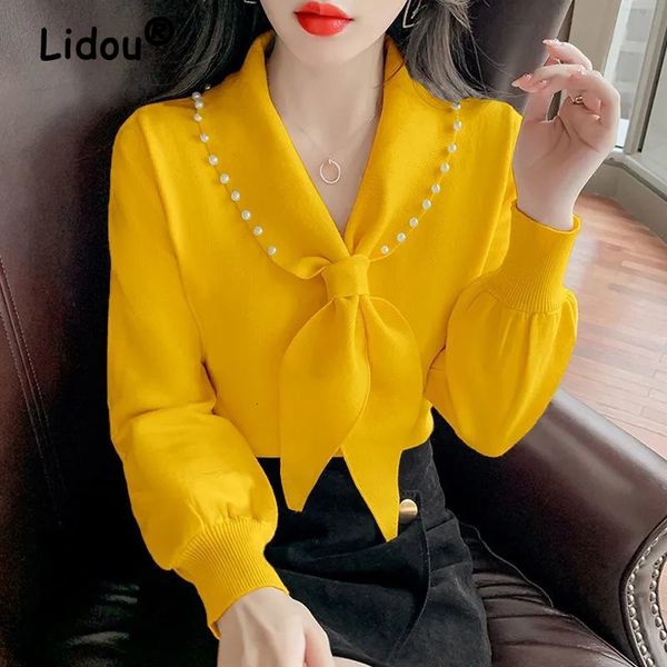 women's blouses shirts spring summer women's korean pullover bow neck solid blouse female's long sleeve v neck office lady pr, White
women's blouses shirts spring summer women's korean pullover bow neck solid blouse female's long sleeve v neck office lady pr, White