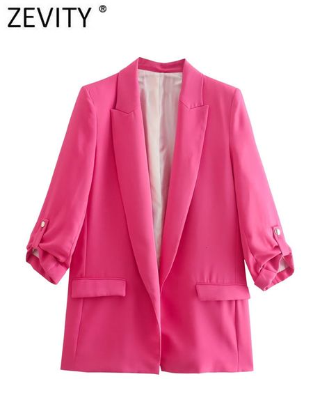 women's suits blazers zevity women fashion solid color open stitching blazer coat office lady chic roll up three quarter sleeve suits, White;black
women's suits blazers zevity women fashion solid color open stitching blazer coat office lady chic roll up three quarter sleeve suits, White;black